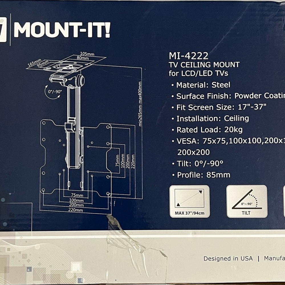 TV ceiling mount for a 17-37 inchs - Picture 2 of 6